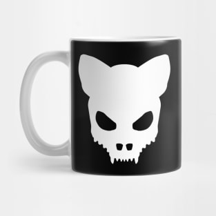 Devil Cat’s Skull in White Mug